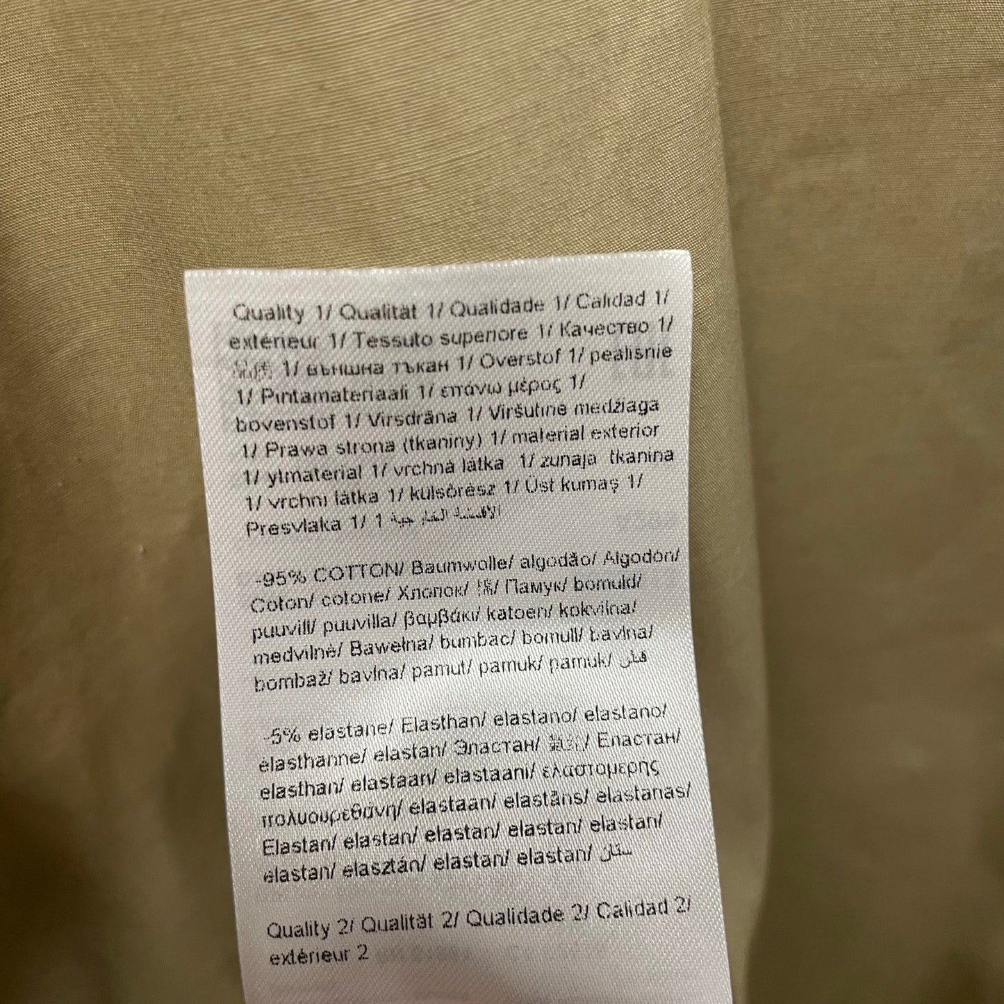 NWT Escada Button Up Cotton Blend Midi Shirt Dress Sand Dune Womens 46 / US 16