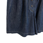 Brunello Cucinelli Denim Metallic Gold Lurex Drawstring Shorts Size 38 / US 6