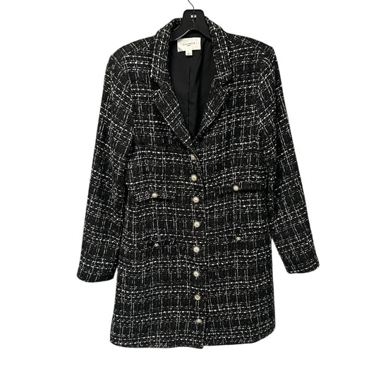 Pomander Place Tuckernuck Black White Tweed Stacie Mini Dress Womens Large