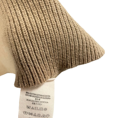 Free People Allure Pullover Knit V Neck Sweater Taupe Light Brown Womens XS