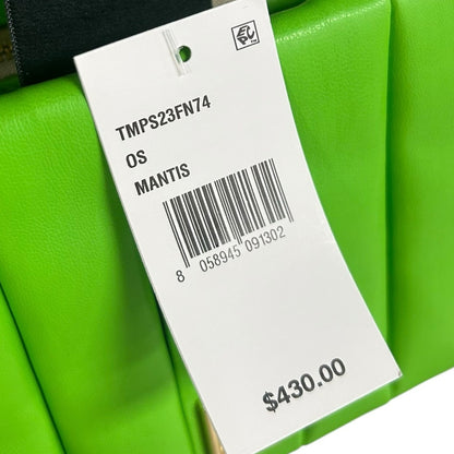 NWT THEMOIRe Feronia Vegan Napa Pleated Shoulder Bag in Mantis Green