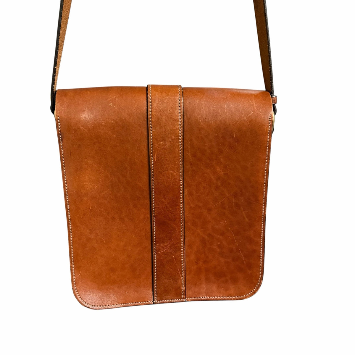 Freedman Large Snaffle Bit Shoulder Bag Chesnut Brown Glazed Leather Equestrian
