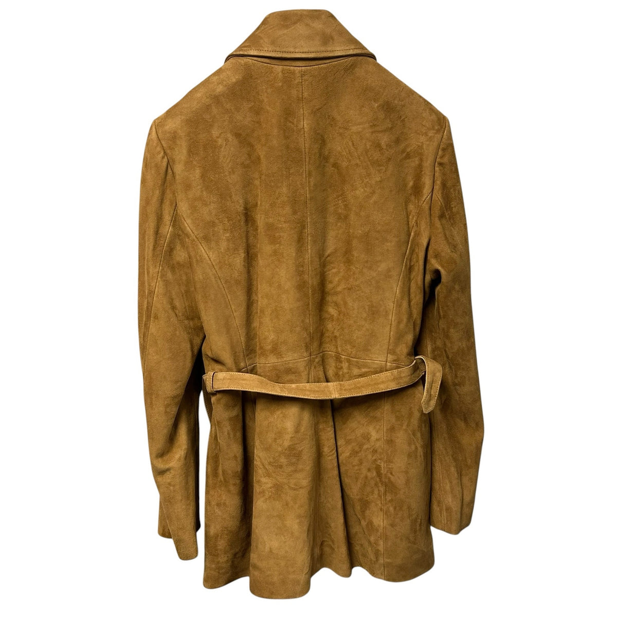 Nour Hammour Tan Ramona Belted Button Front Suede Jacket Womens 36 US 4 Neutral