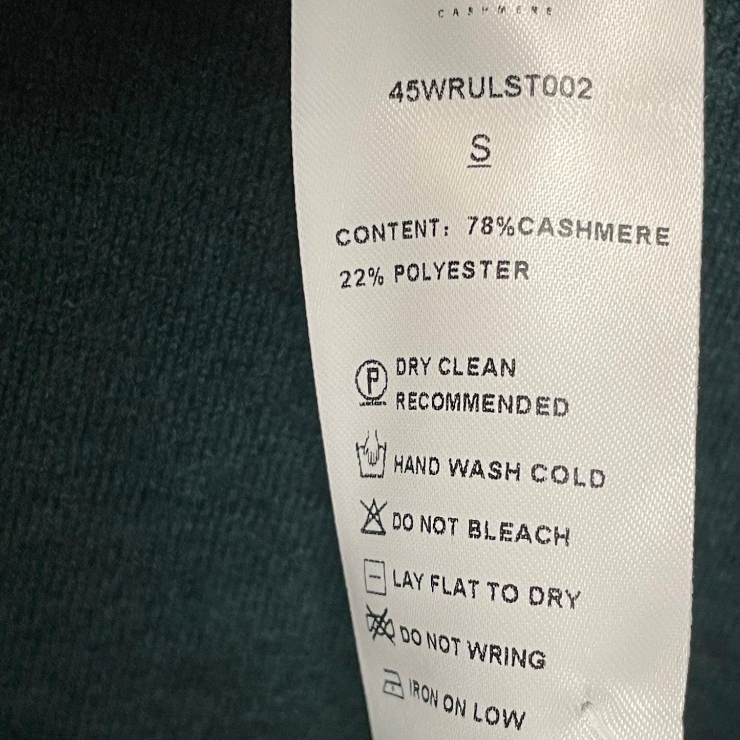 NWT Cuddle Up Cashmere Blend Long Sleeve Polo Top Forest Green Womens Small