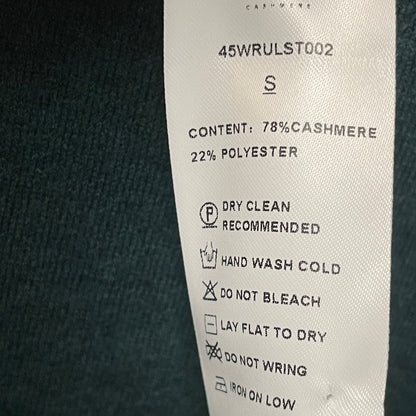 NWT Cuddle Up Cashmere Blend Long Sleeve Polo Top Forest Green Womens Small