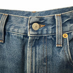 Gucci Horsebit High Rise Wide Leg Frayed Hem Jeans Light Wash Size 27 / US 6