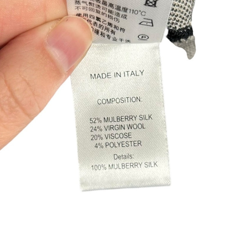 Shanghai Tang Black White Tan Mixed Animal Print Long Sleeve Dress Womens Small