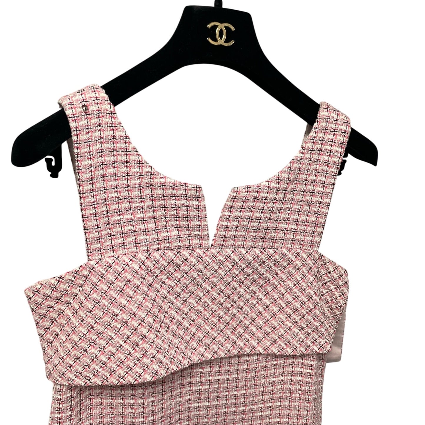 NWT Chanel 2014 Fantasy Tweed Dress Pink White Black Womens Size 34 / US 2