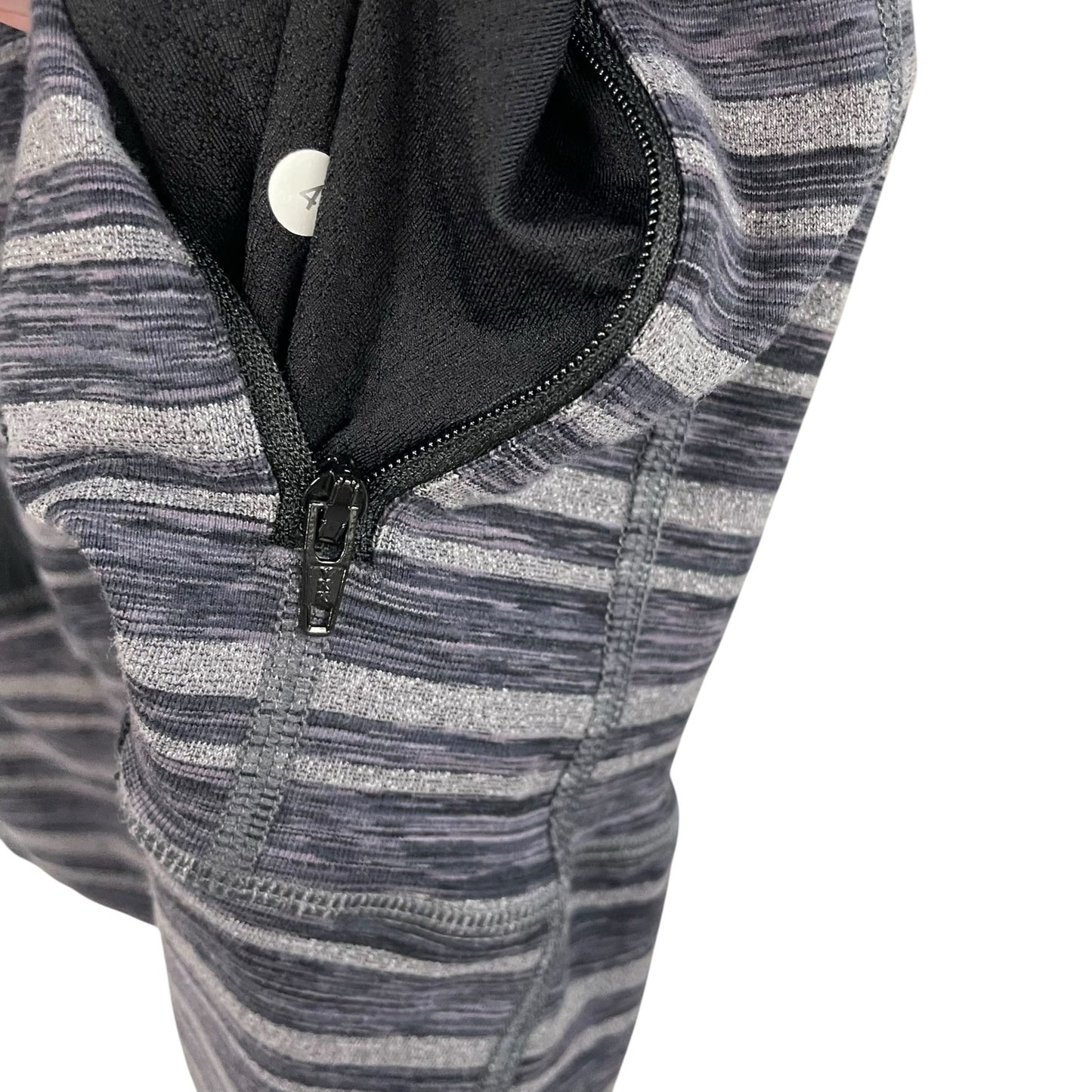 Lululemon Athletica Stride Jacket Black Stripes Galore / Black Womens 4