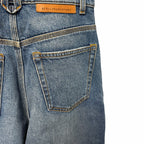 Stella McCartney Studded Snap Blue Denim Loose Bootcut Jeans Womens Size 24