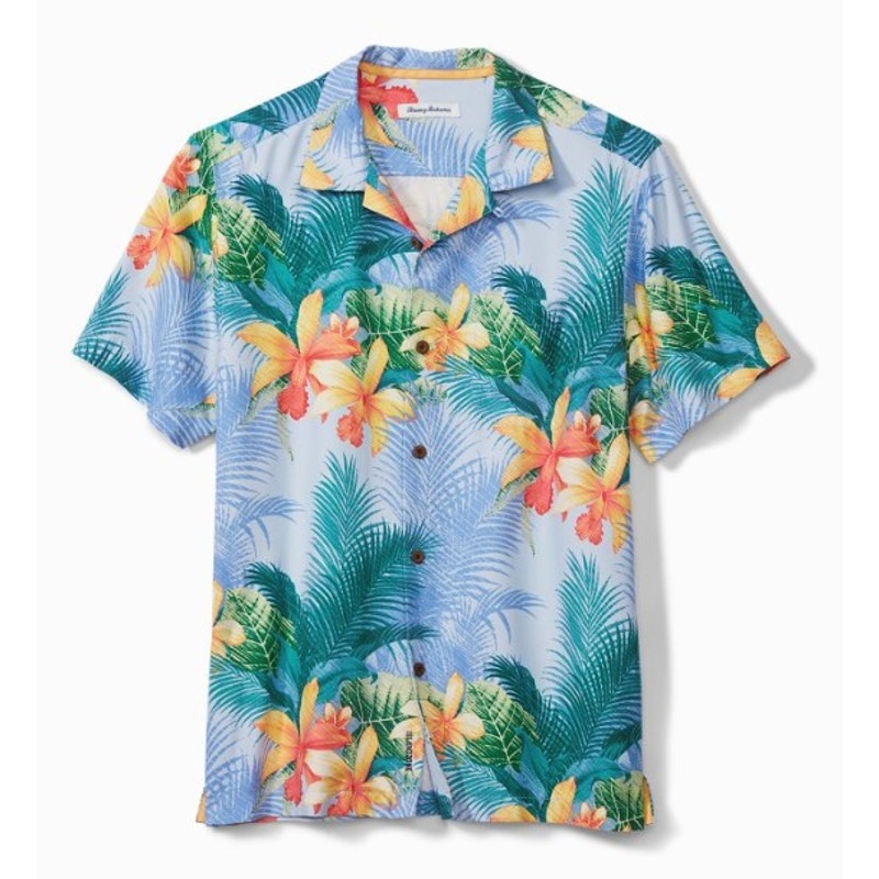 Tommy Bahama Shadows In Paradise IslandZone Camp Shirt Mens Medium