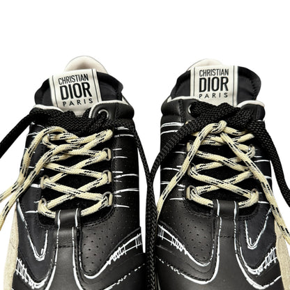 Christian Dior Black Calfskin D Sketch Sneaker Womens 9