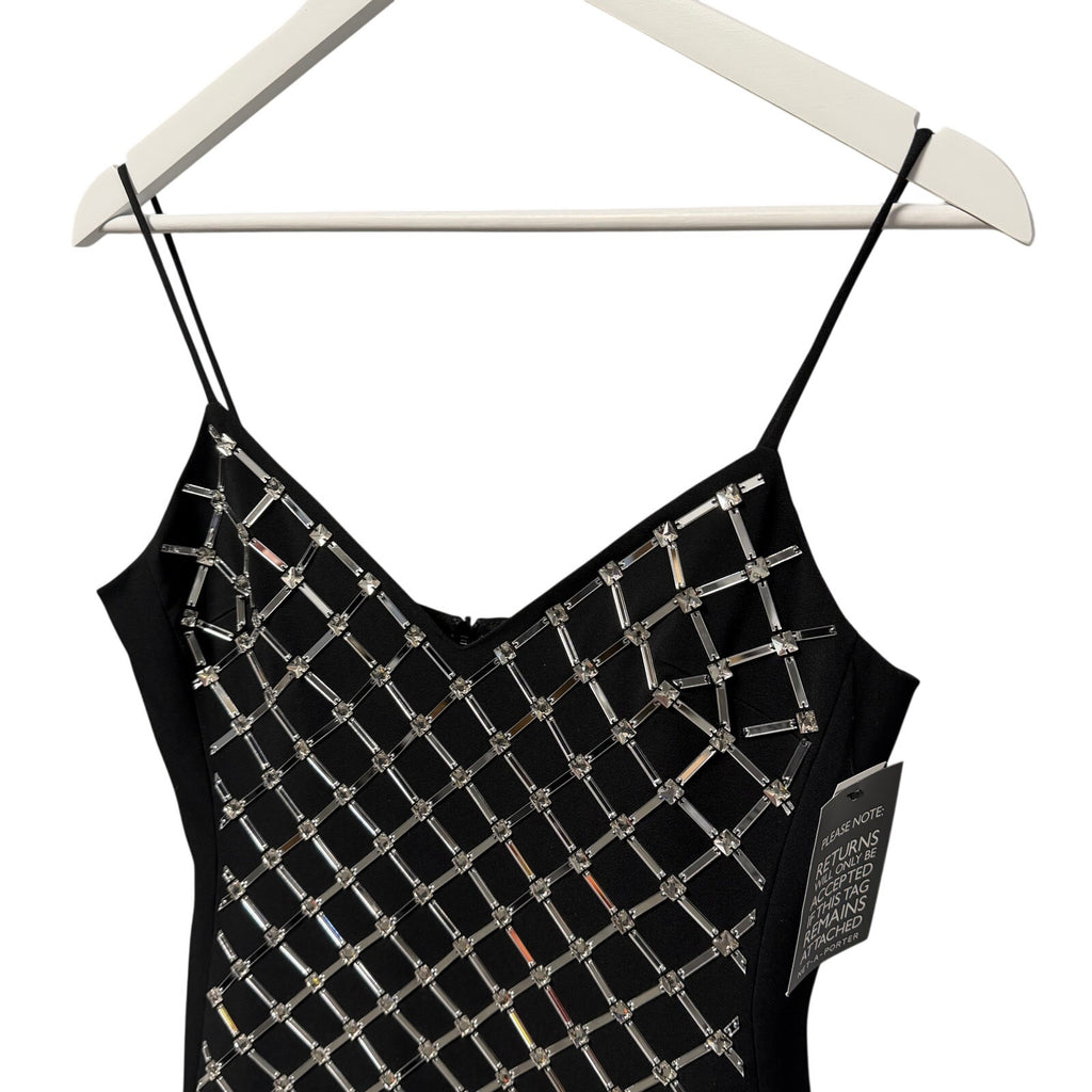 NWT David Koma Cady & Ember Cami Embellished Mini Dress Black Size UK 10 / US 6