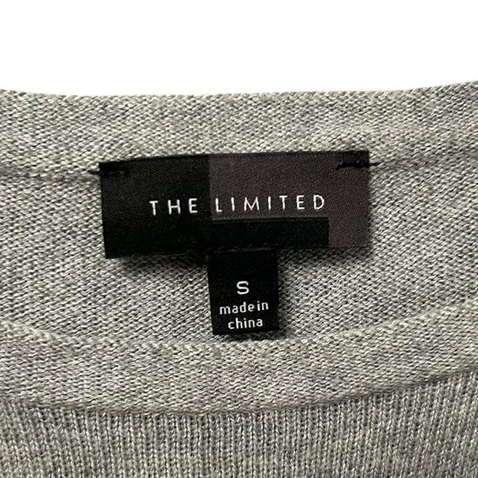 The Limited Gray Cream Dog Graphic Long Sleeve Pullover Sweater Womens Small