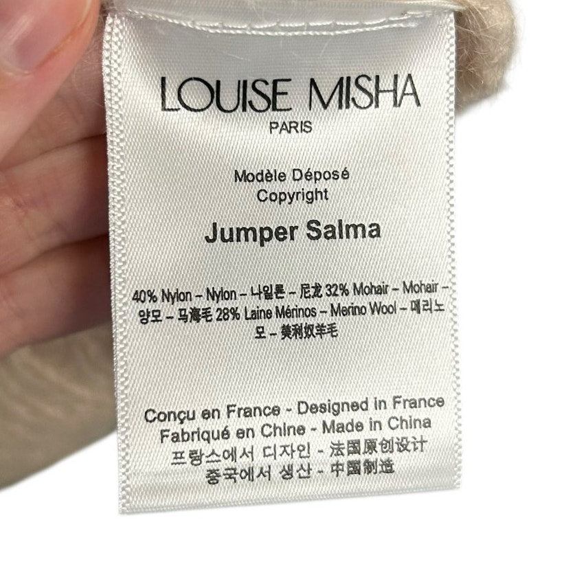 NWT Louise Misha Biscuit Cream Tan Jumper Salma Mohair Sweater Womens 36 / US 4
