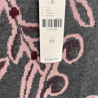 NWT Anthropologie Knitted & Knotted Saone Sweater Dress Grey Motif Womens XS