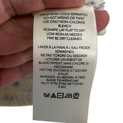 by Anthropologie Tan Multicolor Gardenia Button-Up Sweater Vest Womens Medium