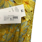 NWT Milly Yellow Multicolor Nellie Floral Lace Long Sleeve Mini Dress Womens 4