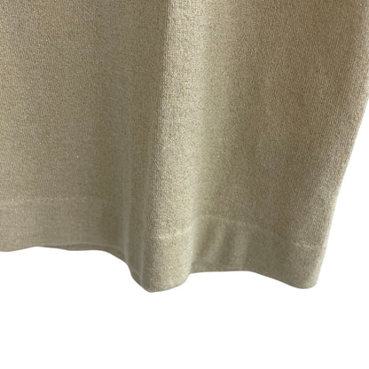 Brunello Cucinelli Gold Metallic Short Sleeve Cashmere Silk T-Shirt Womens Small