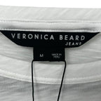 NWT Veronica Beard White Osage Ruffled Long Sleeve Jersey Top Womens Medium