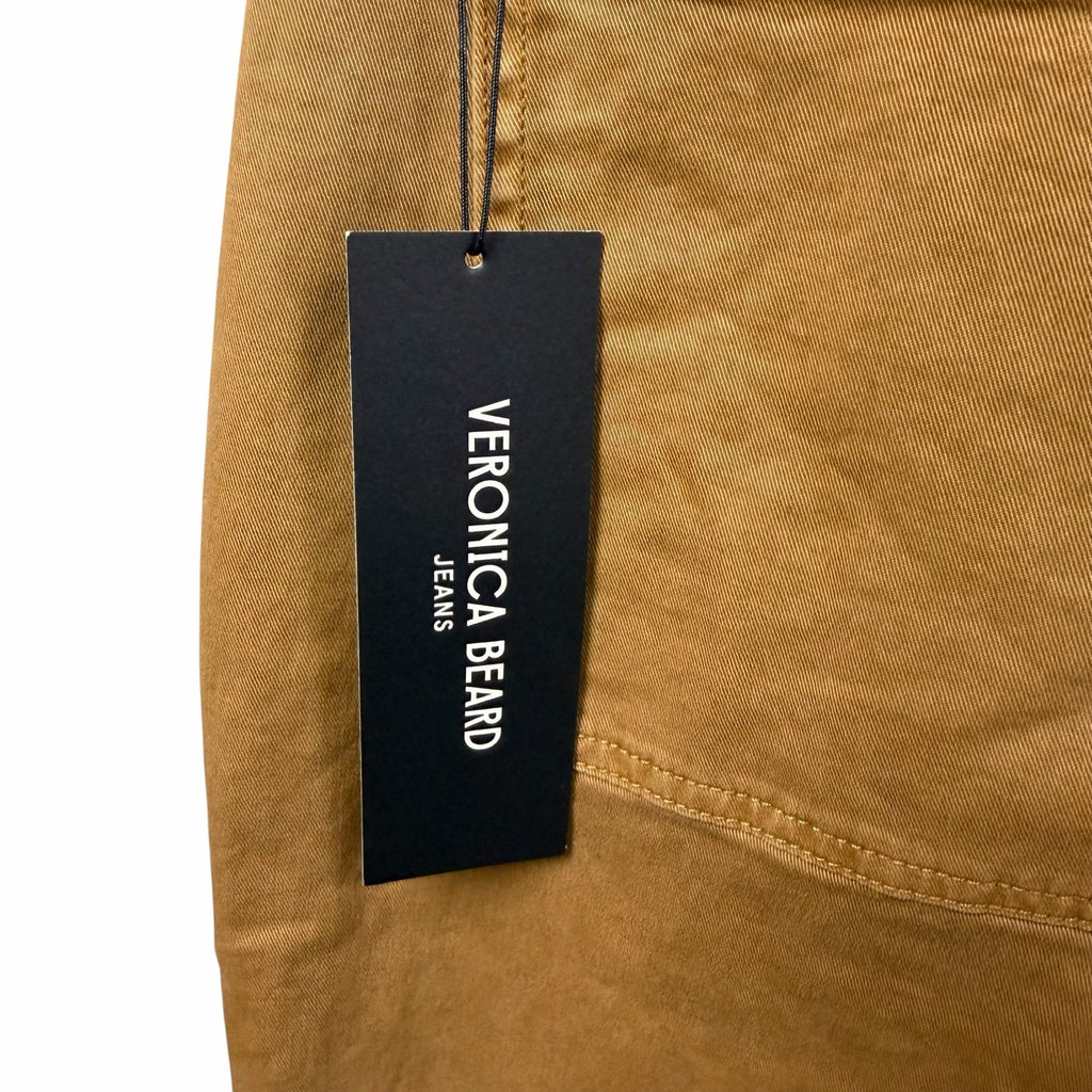 NWT Veronica Beard Jeans Carson High Rise Ankle Flare Pant Acorn Tan Womens 26