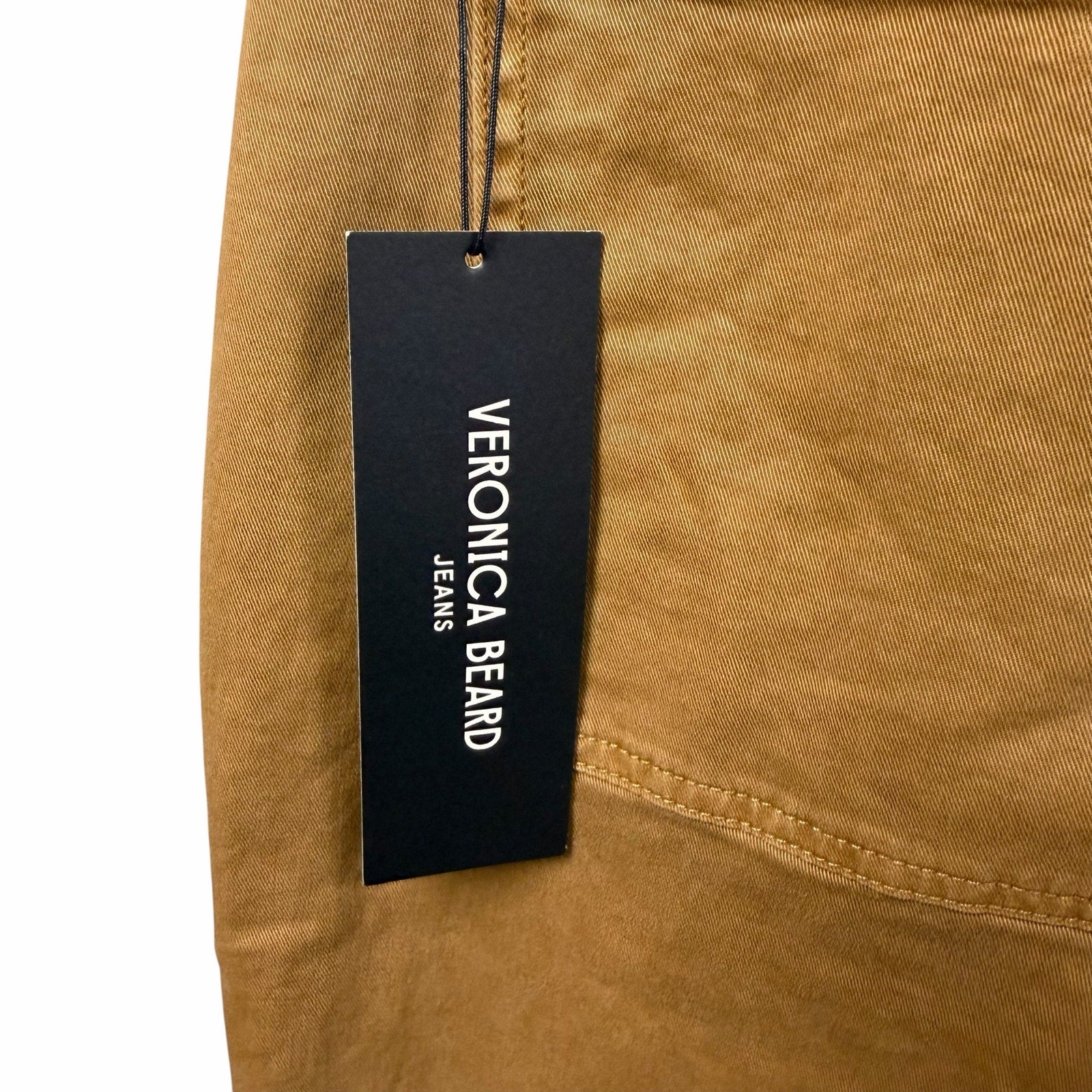 NWT Veronica Beard Jeans Carson High Rise Ankle Flare Pant Acorn Tan Womens 26