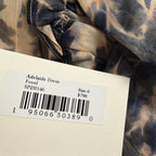 NWT Ulla Johnson Silk Adelaide Ruffled Mini Dress Abstract Fossil Print Size 0