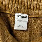 NWT Staud Camel Tan Wide Leg Knit Mitchell Pull On Pant Womens Small