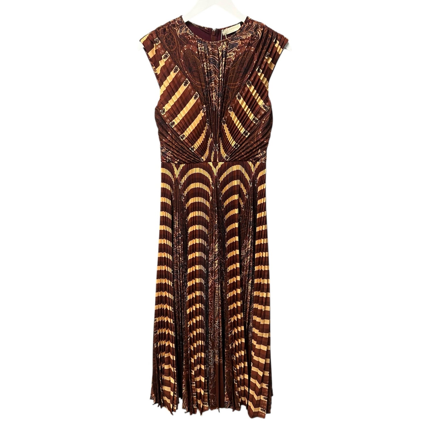 NWT Ulla Johnson Topaz  Violeta Pleated Sleeveless Midi Dress Womens Size 2