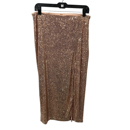 NWT Free People Ariana Sequin Maxi Skirt Pink Champagne Womens Size 12