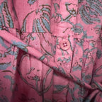 Apiece Apart Mini Mitte Dress Sunfaded Floral Pink Blue Organic Cotton Small