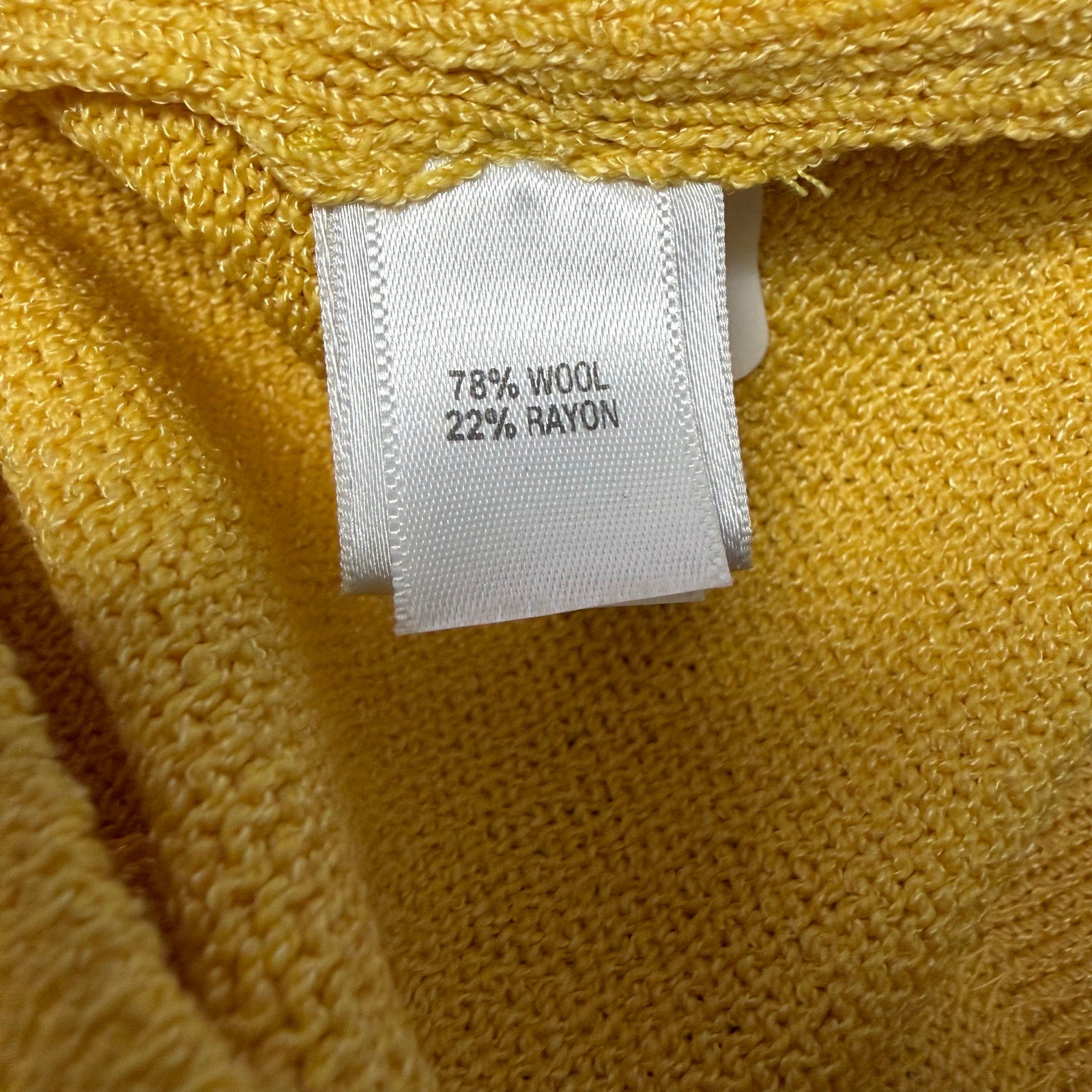 St. John Collection Santana Knit Yellow Wide Leg Pull On Pant Womens Size 8