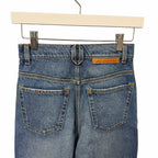 Stella McCartney Studded Snap Blue Denim Loose Bootcut Jeans Womens Size 24