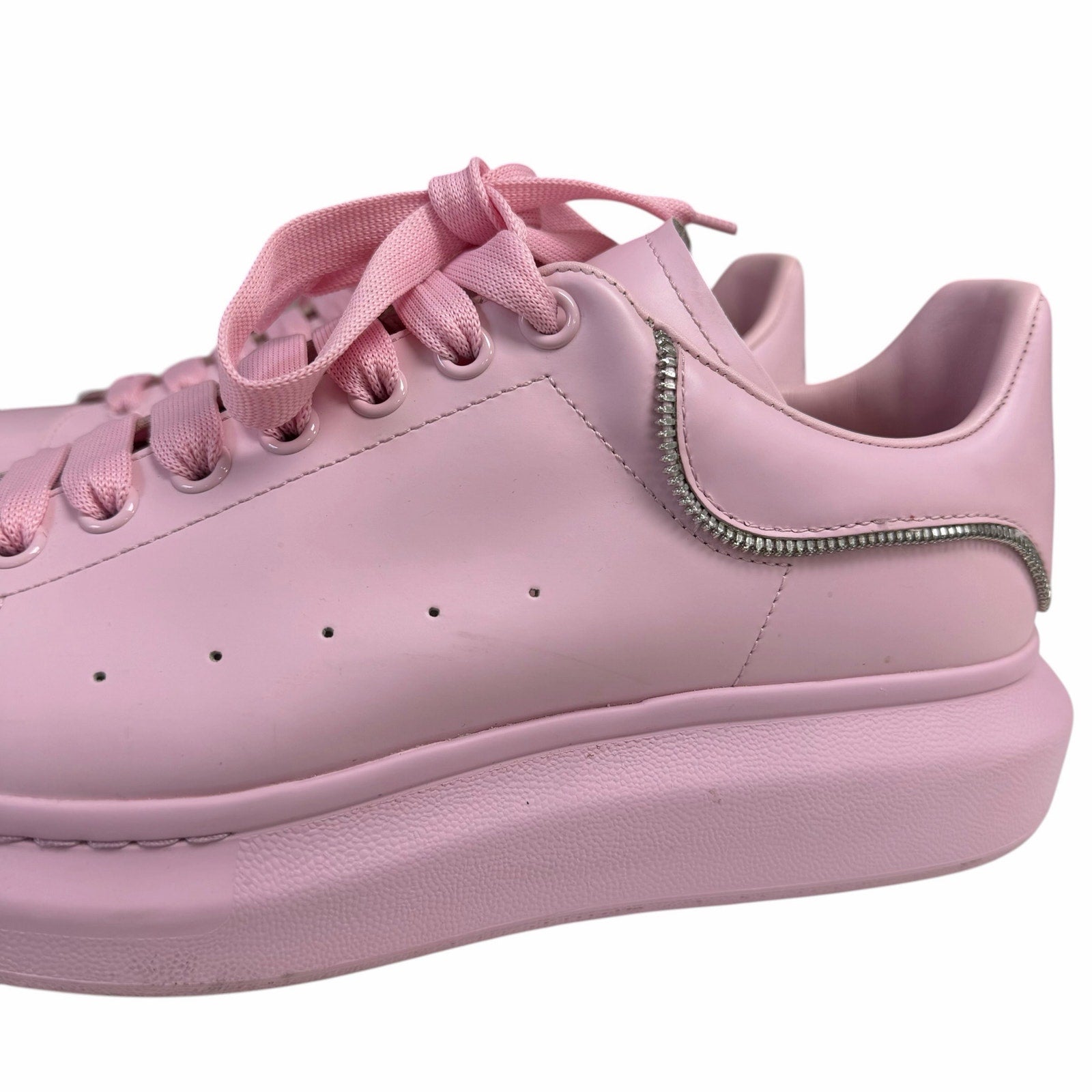 Alexander McQueen Zipper Tooth Oversized Sneaker Ice Pink Mens 45