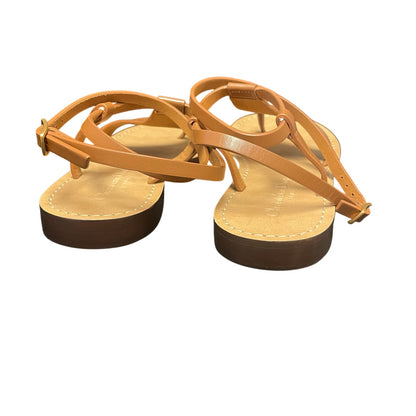 Christian Dior Dior Sun Thong Sandal Tan Leather Strappy Upper Size 39 / US 9