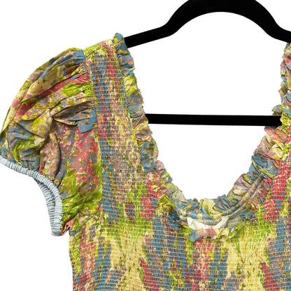 NWT LoveShackFancy Elisabelle Dress Pastel Fields Womens P / US 00