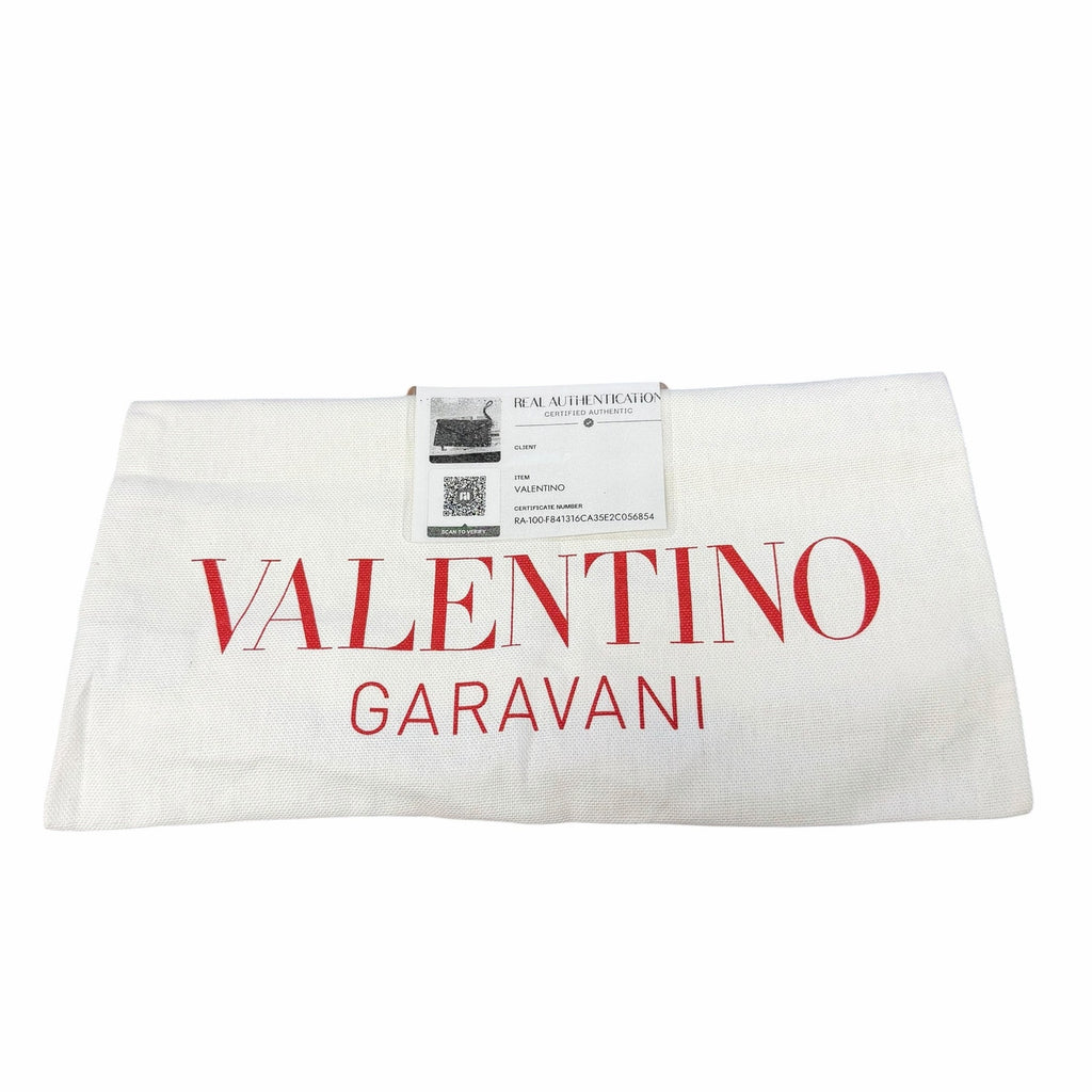 Valentino Garavani Rockstud Envelope Clutch Bag Red Pebbled Leather Edgy Luxury