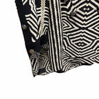 NWT Camilla Pure Silk Double Breasted Soft Jacket Black White Zebra Print Small