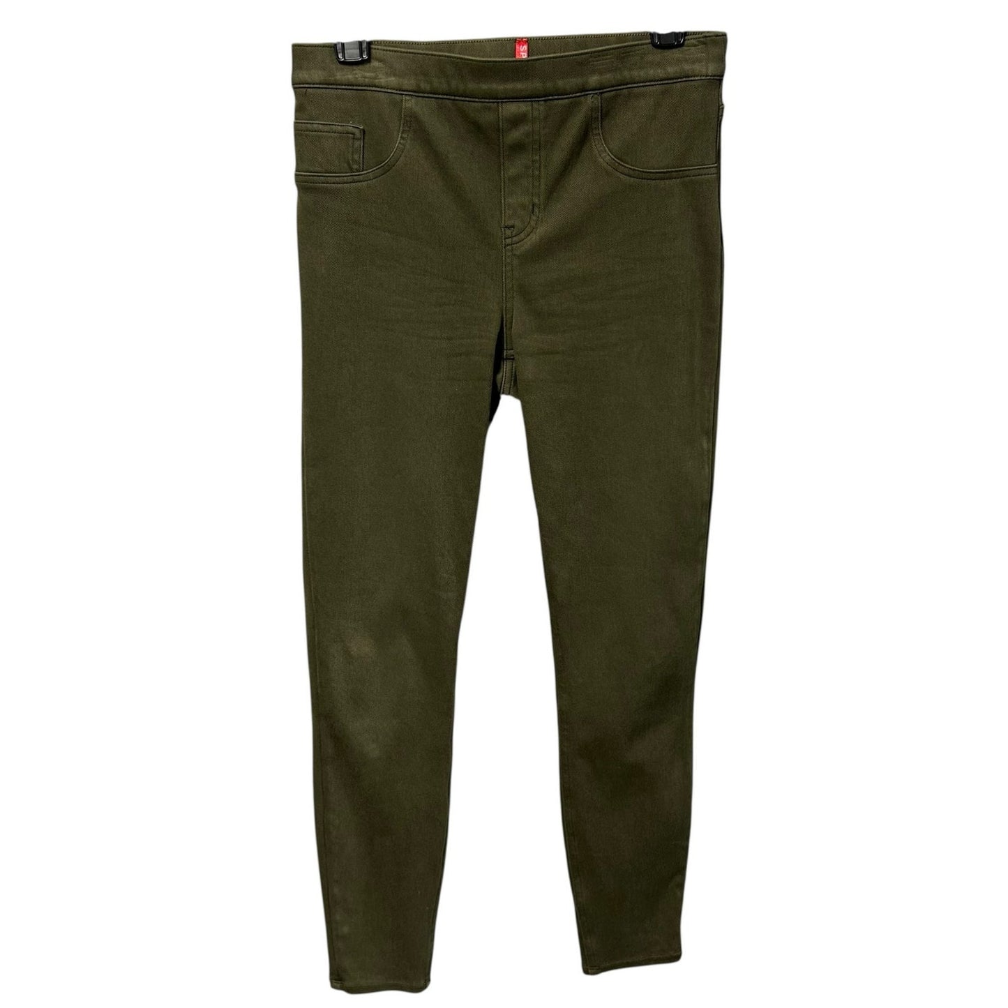 Spanx Olive Green Jean-Ish Faux Front Pocket Pull On Leggings Womens Medium
