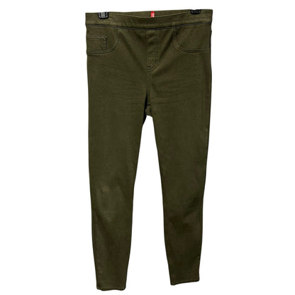 Spanx Olive Green Jean-Ish Faux Front Pocket Pull On Leggings Womens Medium