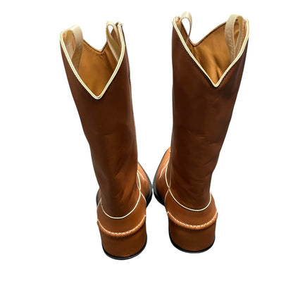 Chloé Nellie Texan Leather Western Boots Tan Womens 39 / US 9