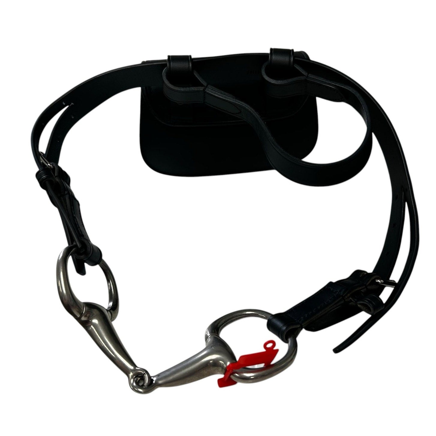 Gucci Black Leather Mini Bamboo Twist Lock 1974 Horse Bit Adjustable Belt Bag