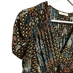 Ulla Johnson Gerbera Floral Print Long Puff Sleeve Oni Silk Mini Dress Womens 6