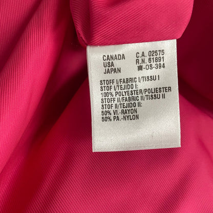 Escada Black Pink Butterfly Print Button Up Quilted Jacket Womens Size 38 / US 8