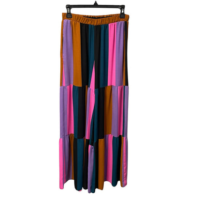 Show Me Your Mumu Multicolor Mezcal Stripe Flare Leg Palazzo Pant Womens Small