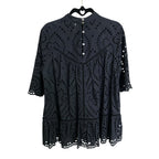 Zimmermann Harlequin Broderie Anglaise Cotton Top In French Navy Womens US 8