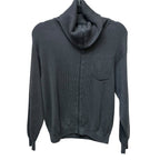 Brunello Cucinelli Dark Gray Ribbed Cotton Shadow Pocket Cardigan Womens Size XS
