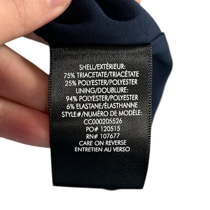 NWT Alice + Olivia Classics Navy Harmony Sleeveless Mini Slip Dress Womens 4