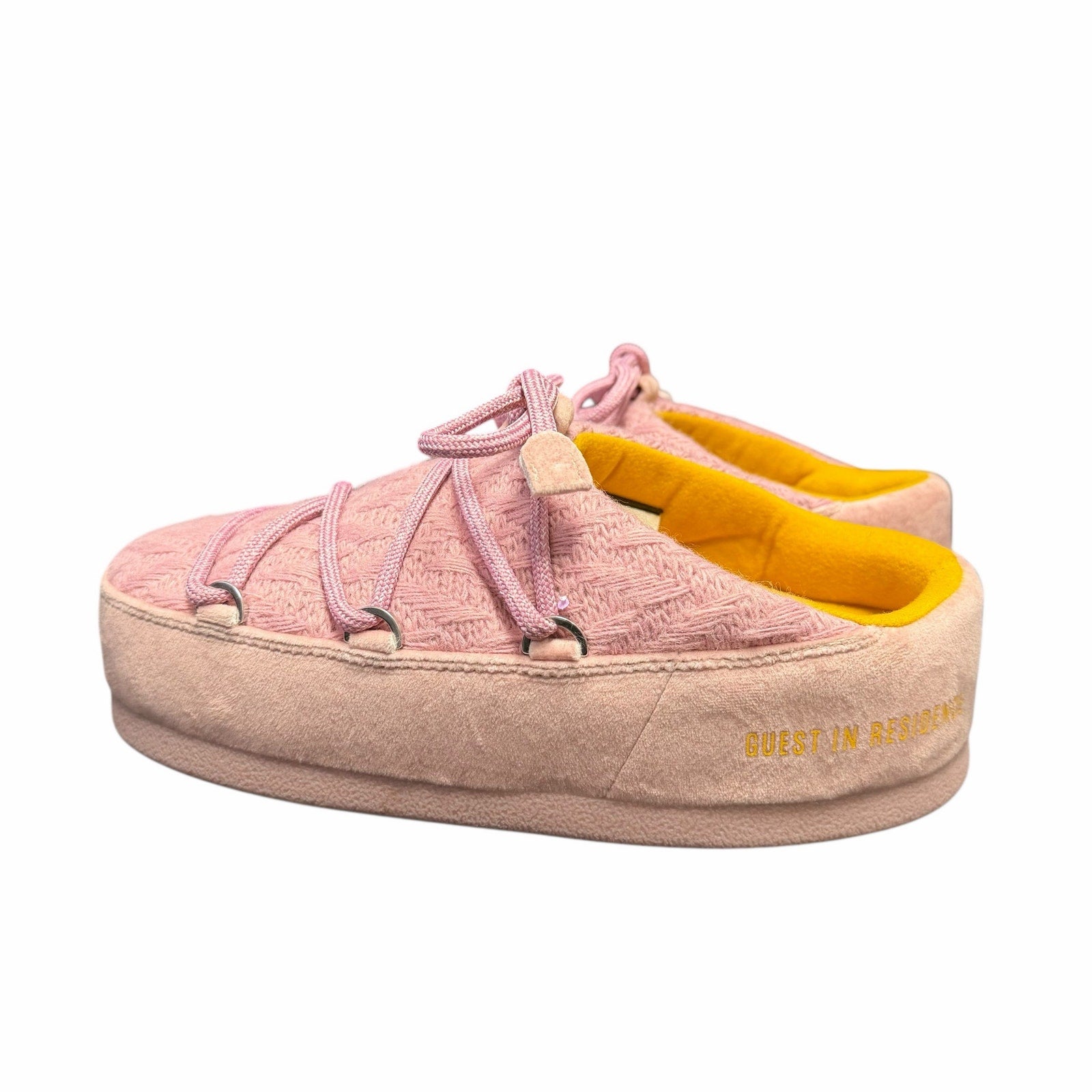 Moon Boot x Guest In Residence EVX Rose Pink Knit Mules Womens US 9.5 / 10