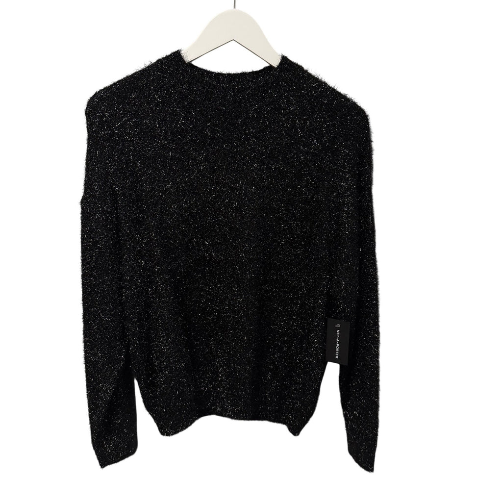 NWT Marant Etoile Black Metallic Tinsel Sayers Glitter Sweater Womens 34 / US 0